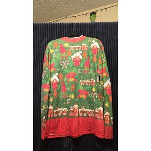 Christmas Sweater Print Long Sleeve Shirt
